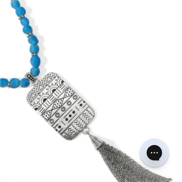 Brighton Africa Stories Etched Beaded Necklace NWT - Picture 3 of 11